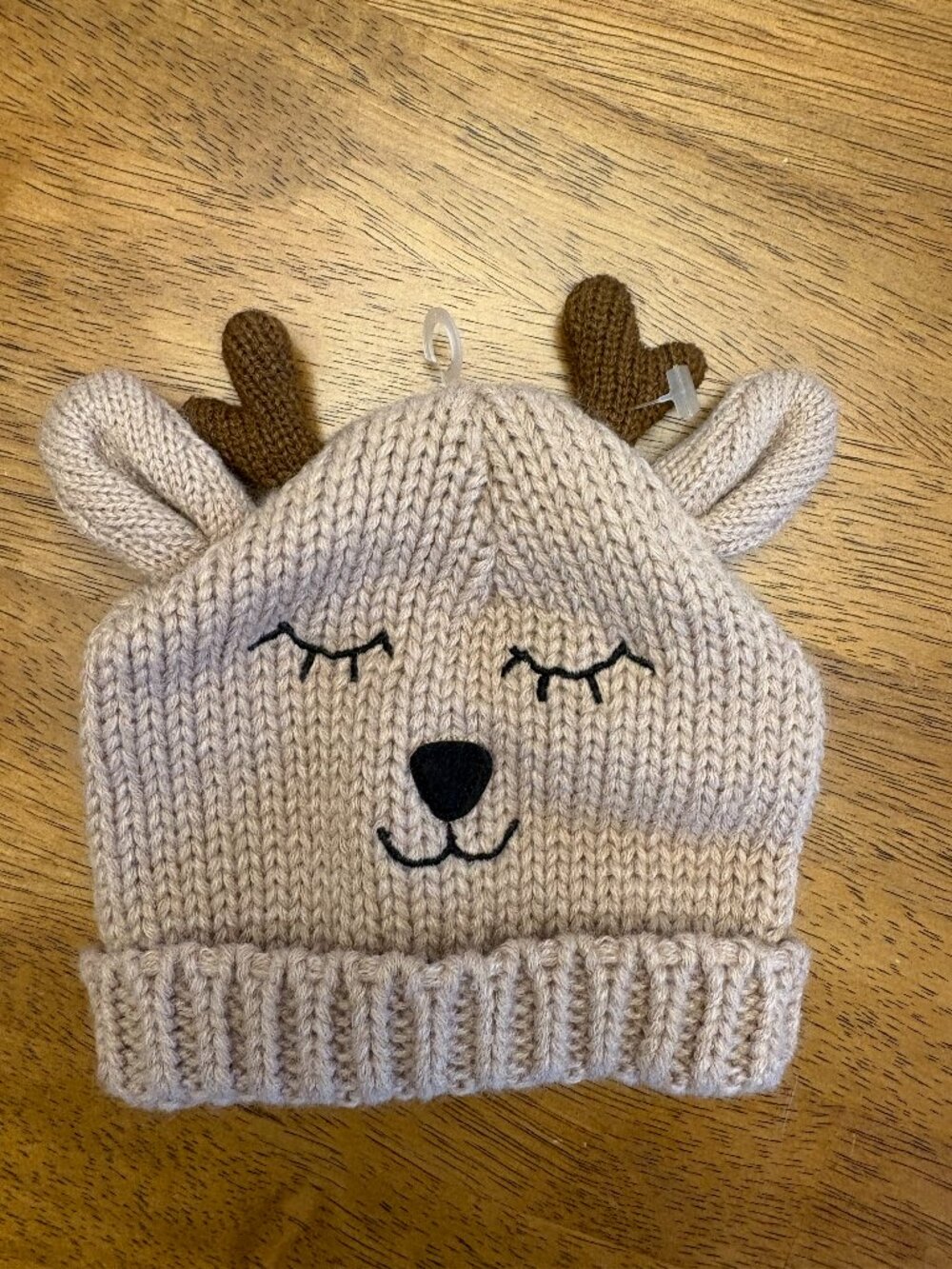 Infant Deer Knit Hat Baby Newborn Reindeer Christmas Holidays